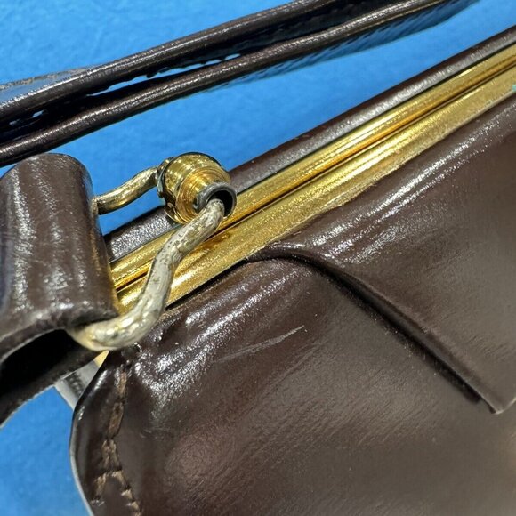 VTG James Florsheim London for Woodward and Lothrop Brown Leather Tailored Purse - Picture 12 of 15